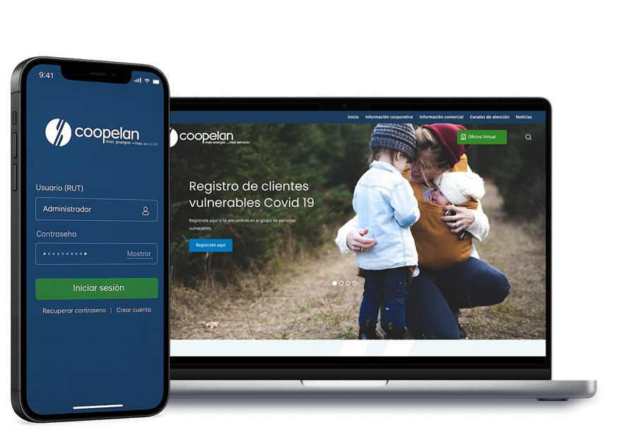 Plataforma web y aplicación móvil de Coopelan