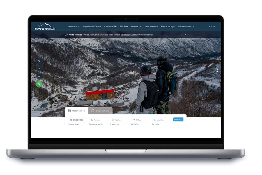 Plataforma digital de Nevados de Chillán